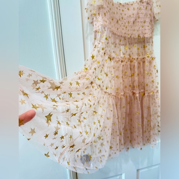 Free People Starbright Dress metallic gold bodice long tunic - Picture 8 of 16